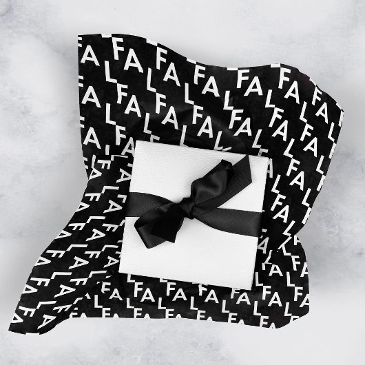 FA LA Bold Letters Modern Minimal Black & White Tissuepapier