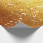 Fa la Deck The Halls - Kerstgoud rijk Cadeaupapier (Hoek)