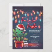 Fa la Fiesta Cactus Kerstfeest Kaart (Voorkant)