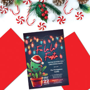Fa la Fiesta Cactus Kerstfeest Kaart
