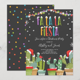 Fa La Fiesta Kerstfeest Uitnodiging Cactus