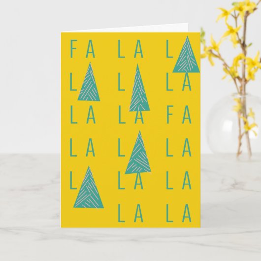 FA LA FOREST KERSTMIS KAART (Gele Bloem)