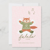 Fa La Fun Schattige Woodland Red Fox Sneeuwengel Feestdagenkaart (Voorkant)