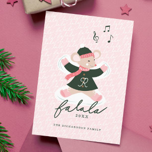 Fa La Fun Schattige Woodland Wintermuis Sneeuwenge Feestdagenkaart