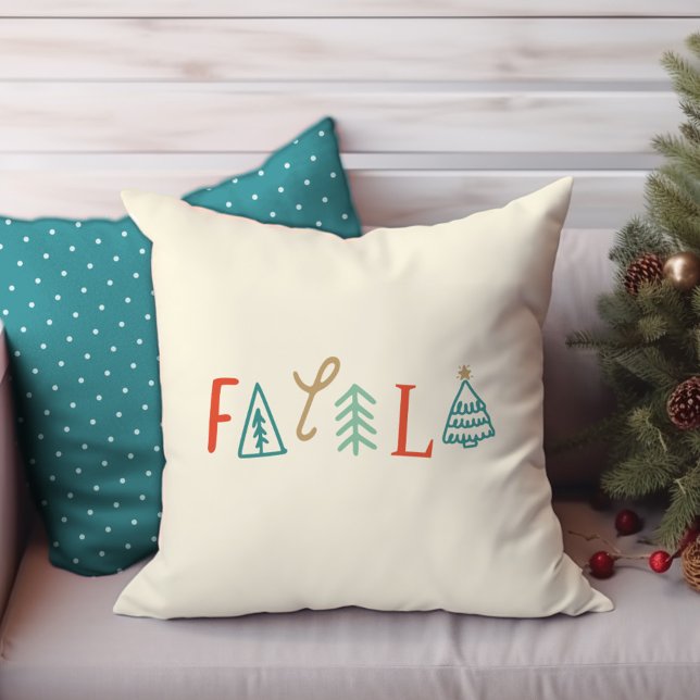 Fa La Funny Christmas Tree Vakantie Baby Deken Kussen (Fa La La Funny Christmas Tree Holiday Baby Blanket Throw Pillow)