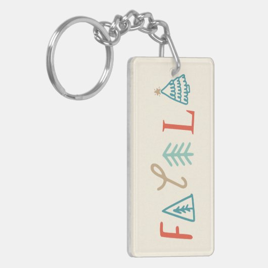 Fa La Funny Christmas Tree Vakantie Baby Deken Sleutelhanger (Voorkant Links)