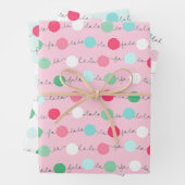 Fa La Garland Kerst inpakpapier Trio 3 Vel (In situ)