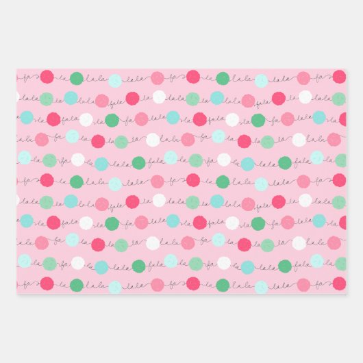 Fa La Garland Kerst inpakpapier Trio 3 Vel (Voorkant)