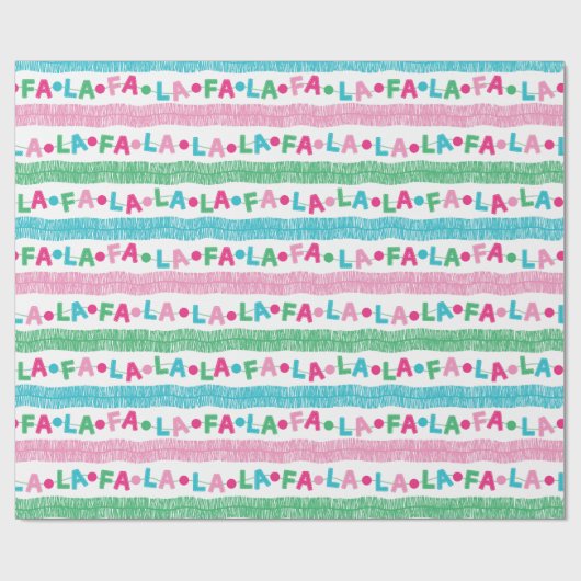 Fa La Garland - Kerst verpakken papier Roll (Vlak)