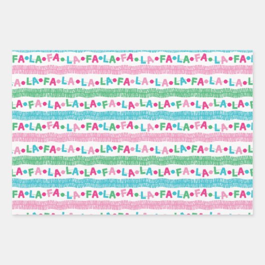 Fa La Garland - Kerstpakketten Inpakpapier Vel (Voorkant 3)