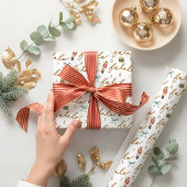 Fa La Girly Kerst Notenkraker Bow Muziek Cadeaupapier