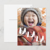 FA LA | handgeschreven kerstscript Feestdagenkaart (Voorkant / Achterkant)