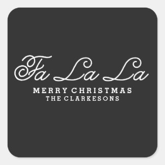 FA LA | HANDSCHRIFTELIJKE HOLIDAY ENVELOPE SEALS VIERKANTE STICKER