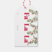 Fa La Holly Kerst cadeau Label Cadeaulabel (Voorkant)