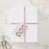 Fa La Holly Kerst cadeau Label Cadeaulabel (Met Touw)