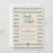 Fa La Jingle Mingle Bladmuziek Kerst Kaart (Voorkant)