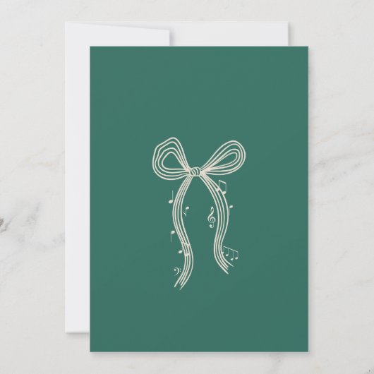 Fa La Jingle Mingle  Bladmuziek Kerst Kaart (Achterkant)