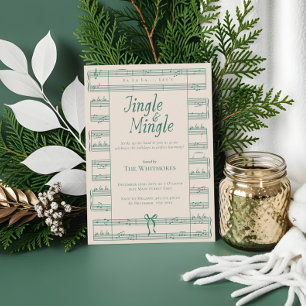 Fa La Jingle Mingle Bladmuziek Kerst Kaart