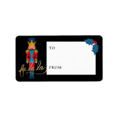 Fa La Kerstman Nutcracker naar en van zwart etiket (Voorkant)
