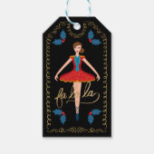 Fa La Kerstmis Nutcracker Ballet daner van en naar Cadeaulabel (Voorkant)