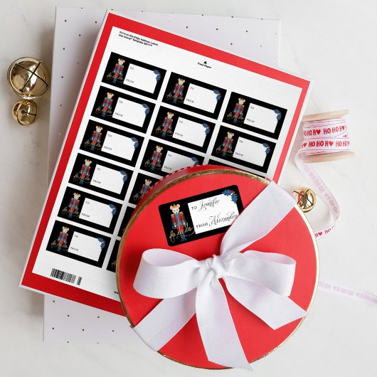 Fa La Kerstmis Nutkraker Mouse King to & From Etiket