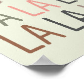 Fa La Kerstmis Retro Boho Boom Candycane Poster (Hoek)