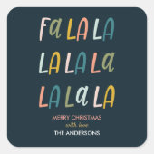 FA LA | Kleuren van pasta's | kerstcadeautje Vierkante Sticker (Voorkant)