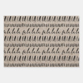 FA LA Kraft Paper & Black Typographic Kerstmis (Voorkant)