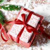 Fa La La Beste kerstman met kerstpatronen Inpakpapier Vel