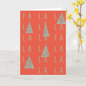 FA LA LA BOS KERSTMIJS KAART (Gele Bloem)