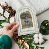 Fa La La Bow Bladmuziek Boog Foto Kerst Kaart