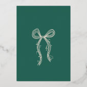 Fa La La Bow  Bladmuziek Foto Kerst Folie Feestdagenkaart (Achterkant)