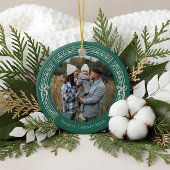 Fa La La Bow  Bladmuziek Foto Kerst Keramisch Ornament