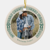 Fa La La Bow  Bladmuziek Foto Kerst Keramisch Ornament (Voorkant)