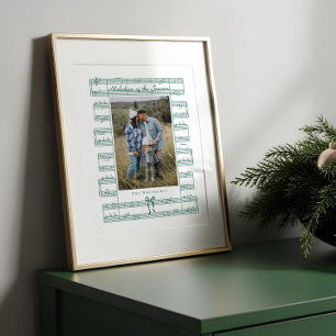 Fa La La Bow  Bladmuziek Opmerking Familiefoto Poster