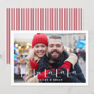 Fa La La Candy Kerstkaart Platte Vakantiekaart