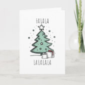 Fa la la Christmas Doodle Feestdagen Kaart (Voorkant)