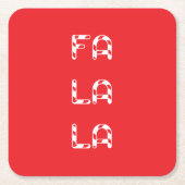 Fa La La christmas Kartonnen Onderzetters (Voorkant)