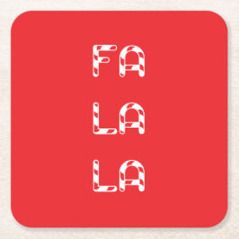 Fa La La christmas Kartonnen Onderzetters