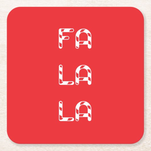 Fa La La christmas Kartonnen Onderzetters (Voorkant)