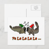Fa La La Christmas Mudskipper Fish Feestdagenkaart (Voorkant / Achterkant)