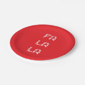 Fa La La christmas Papieren Bordje (Gekanteld)