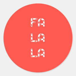 Fa La La christmas Ronde Sticker