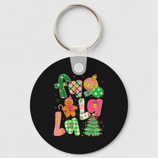 Fa La La Coquette Christmas Gingerbread Tree Sleutelhanger (Voorkant)