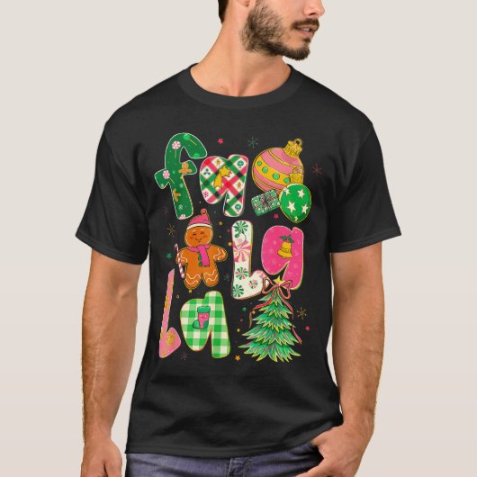 Fa La La Coquette Christmas Gingerbread Tree T-shirt (Voorkant)