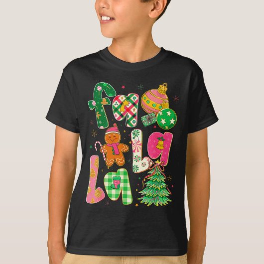 Fa La La Coquette Christmas Gingerbread Tree T-shirt (Voorkant)