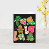 Fa La La Coquette Kerst Gemberbrood Boom Kaart (Gele Bloem)