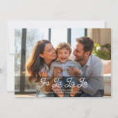 Fa La La Cozy Familie Kerst Kaart (Voorkant)