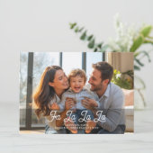 Fa La La Cozy Familie Kerst Kaart (Staand voorkant)