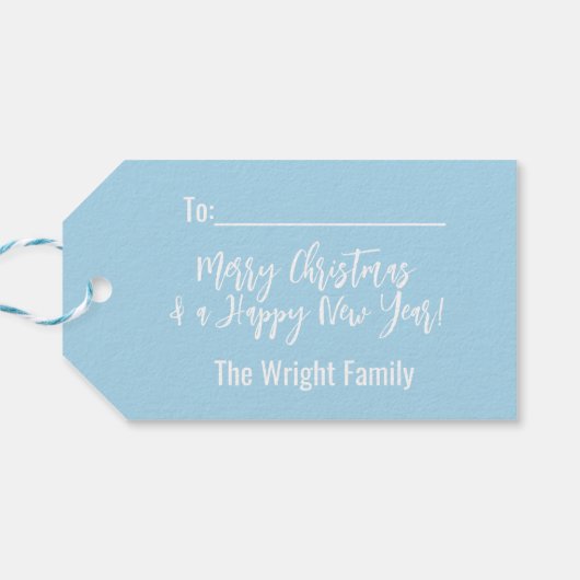 Fa la la Cute Town Kerstboom op Roze Auto Cadeaulabel